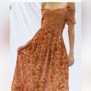 Patrons of Peace Topanga Off-Shoulder Paisley Maxi Dress